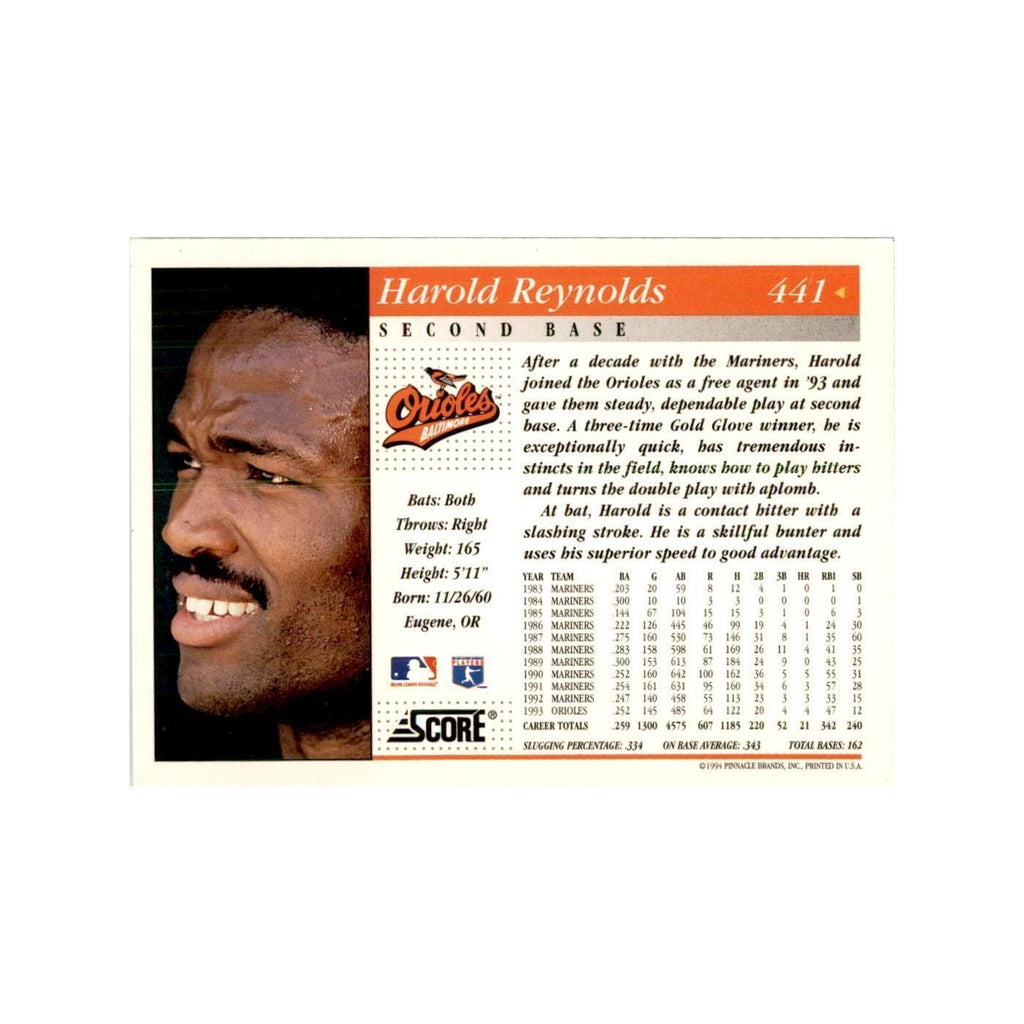 1994 Score Harold Reynolds Baseball Cards #441