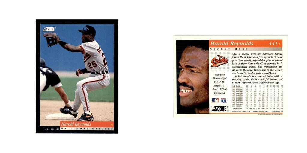 1994 Score Harold Reynolds Baseball Cards #441