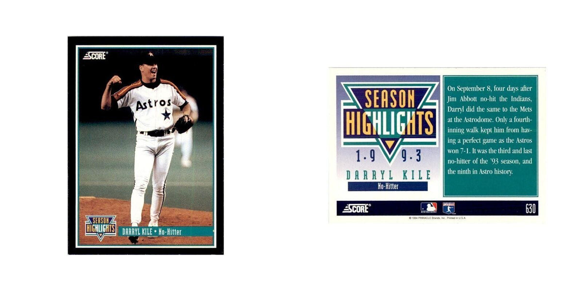 1994 Score Darryl Kile Baseball Cards #630