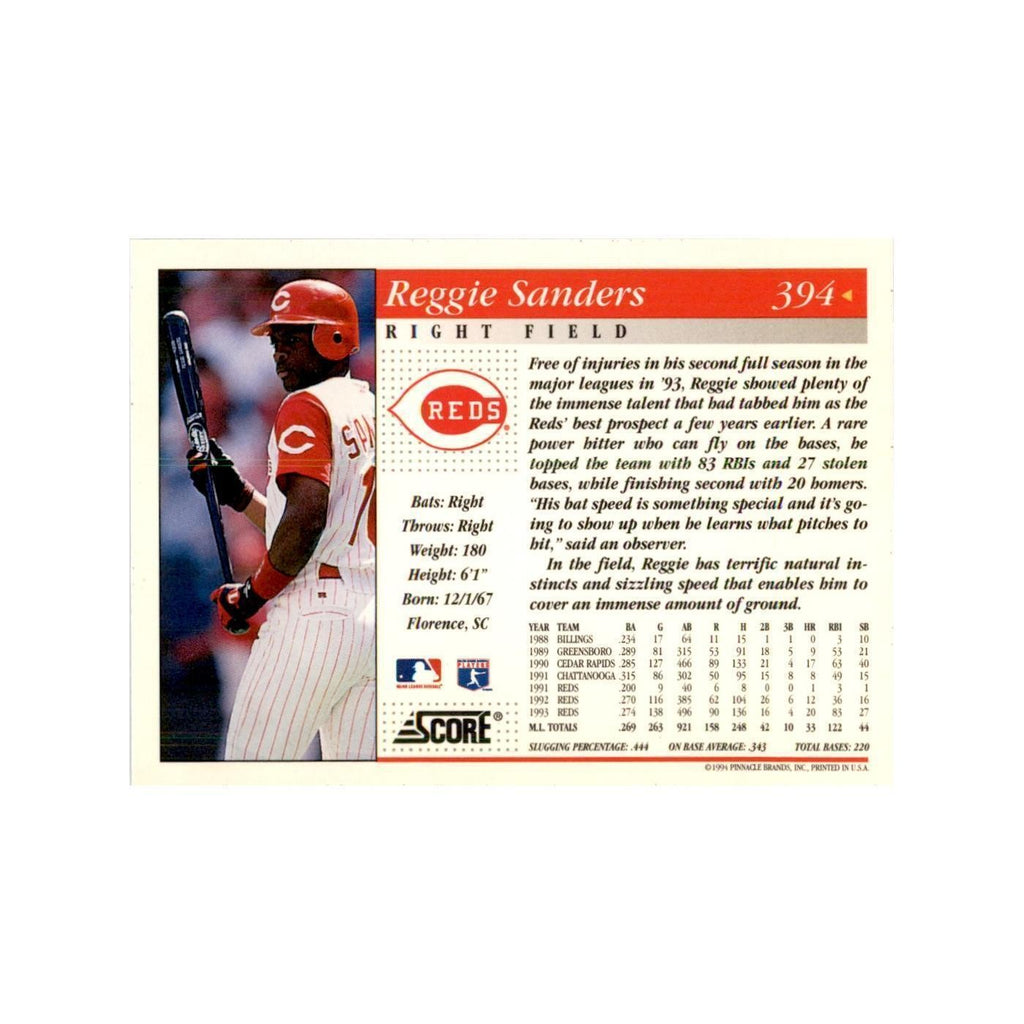 1994 Score Reggie Sanders Baseball Cards #394