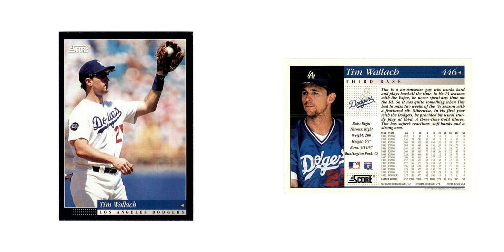1994 Score Tim Wallach Baseball Cards #446