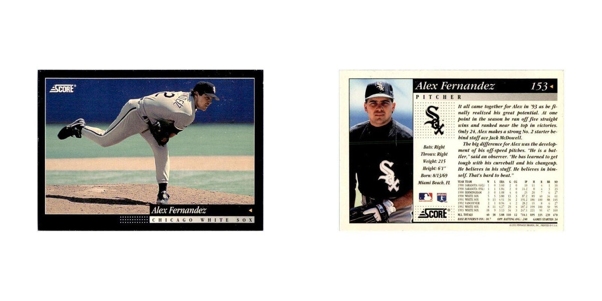 1994 Score Alex Fernandez Baseball Cards #153