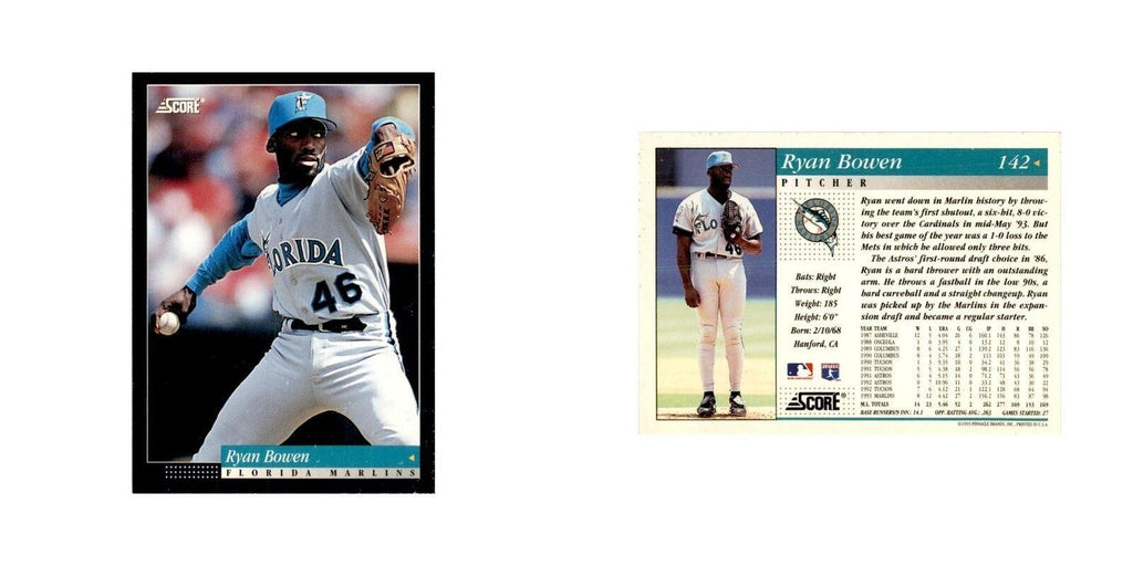 1994 Score Ryan Bowen Baseball Cards #142