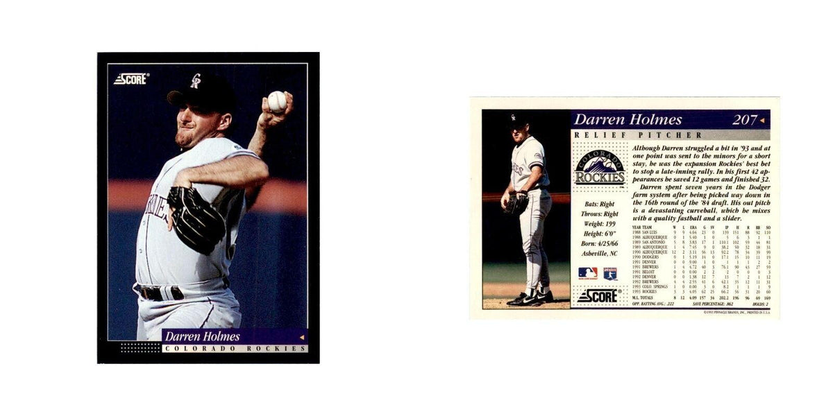 1994 Score Darren Holmes Baseball Cards #207