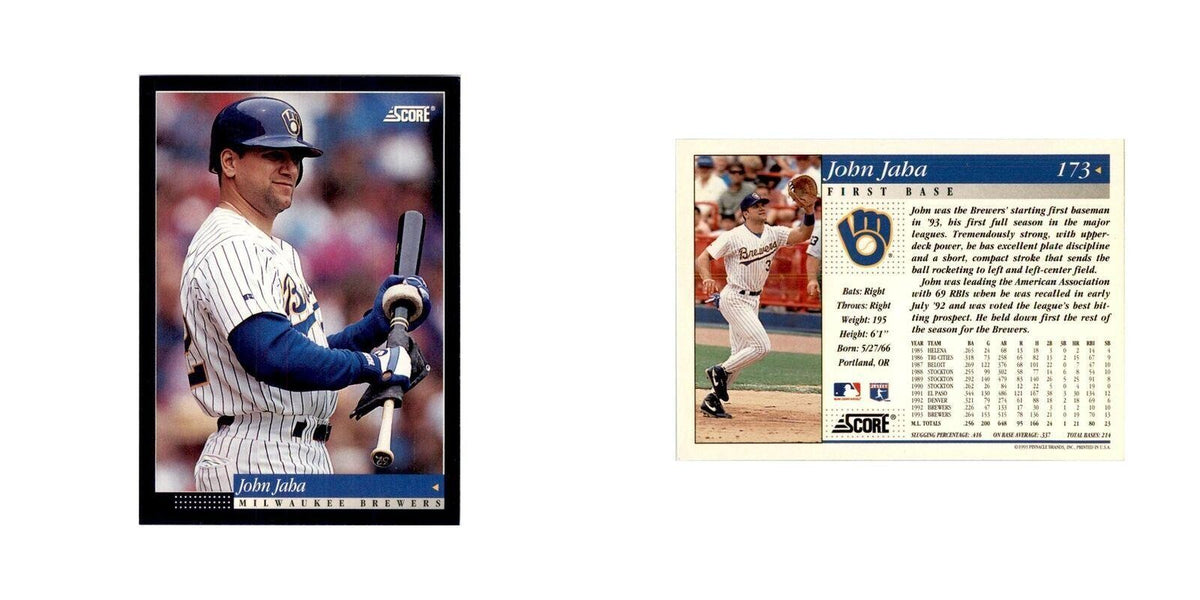 1994 Score John Jaha Baseball Cards #173