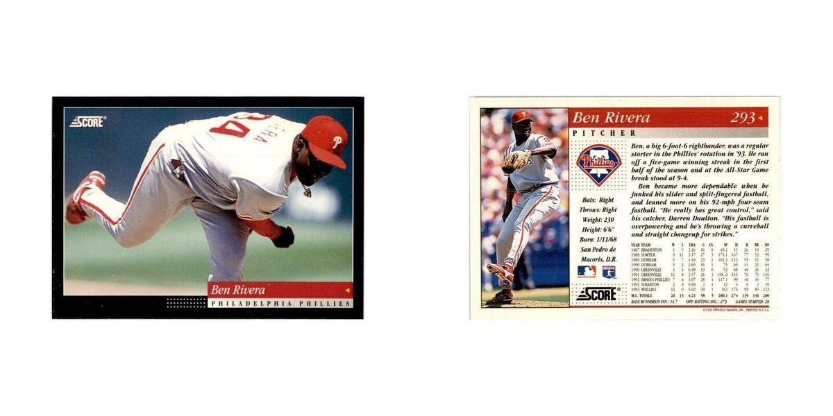 1994 Score Ben Rivera Baseball Cards #293