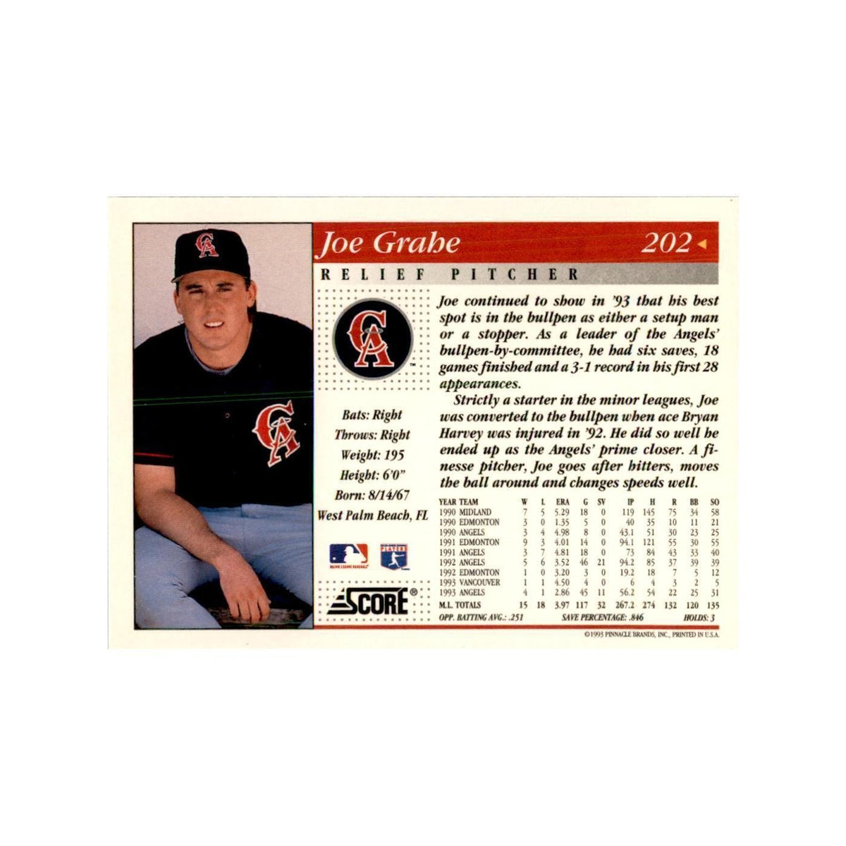 1994 Score Ben McDonald Baseball Cards #202