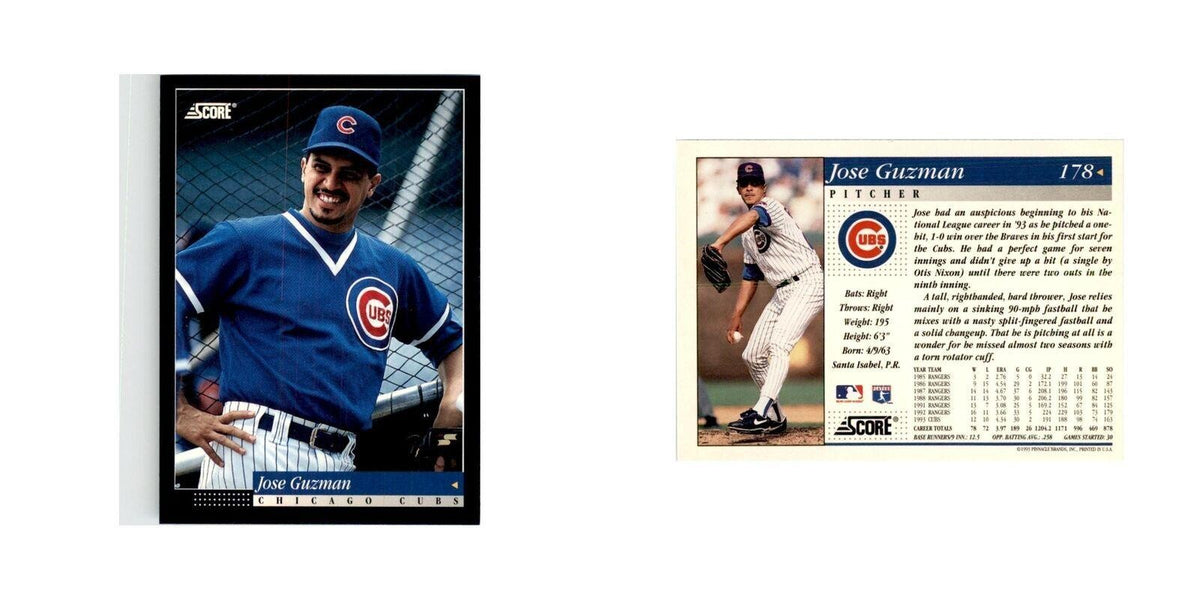 1994 Score Jose Guzman Baseball Cards #178