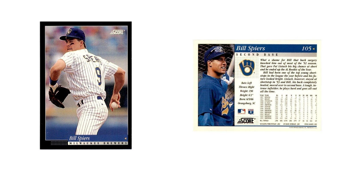 1994 Score Bill Spiers Baseball Cards #105