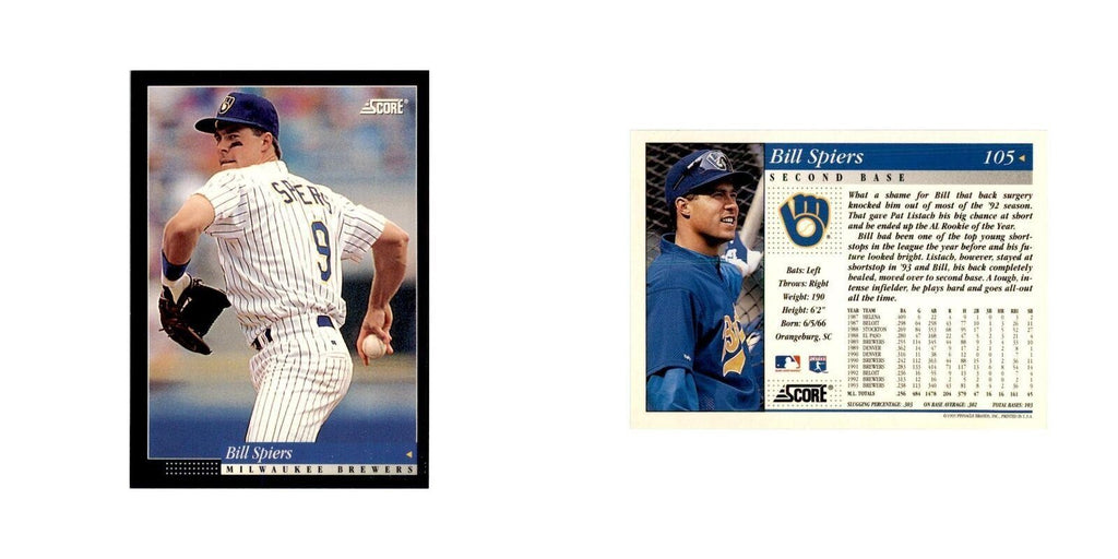 1994 Score Bill Spiers Baseball Cards #105