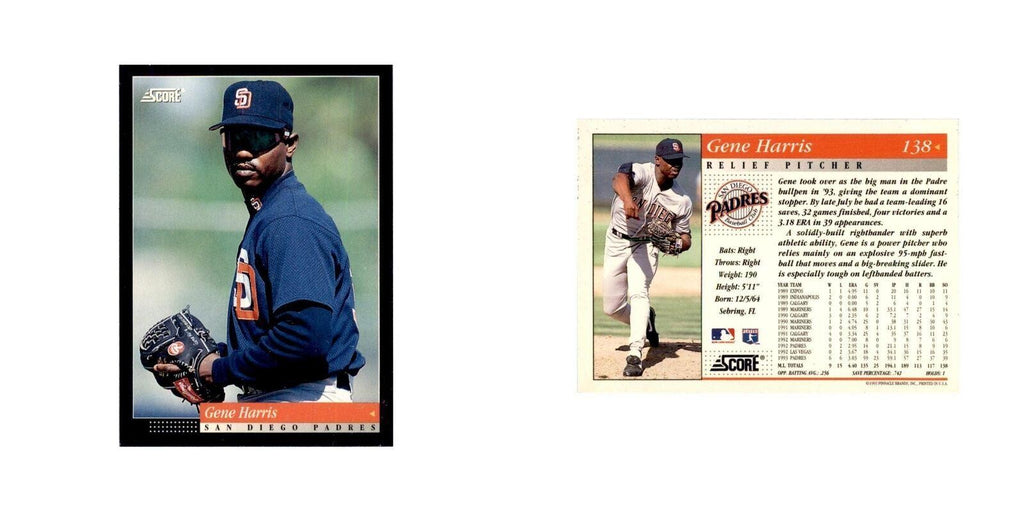 1994 Score Gene Harris Baseball Cards #138