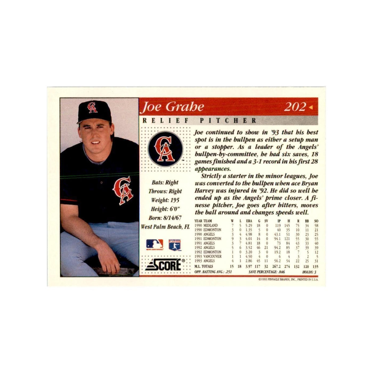 1994 Score Ben McDonald Baseball Cards #202