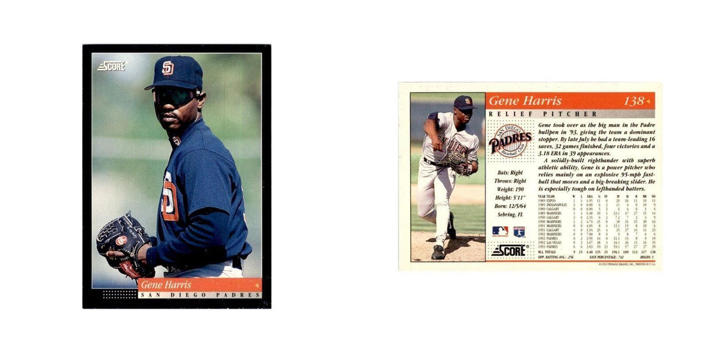 1994 Score Gene Harris Baseball Cards #138