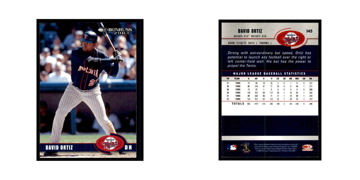 2003 Donruss David Ortiz Baseball Cards #145