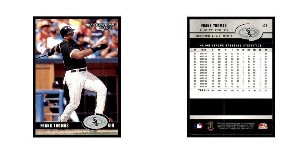 2003 Donruss Frank Thomas Baseball Cards #107