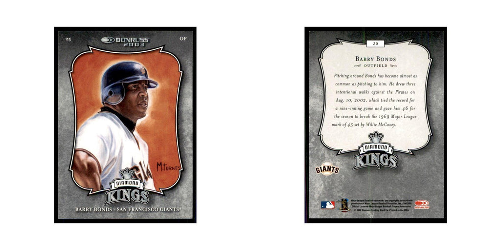 2003 Donruss Barry Bonds Baseball Cards #20