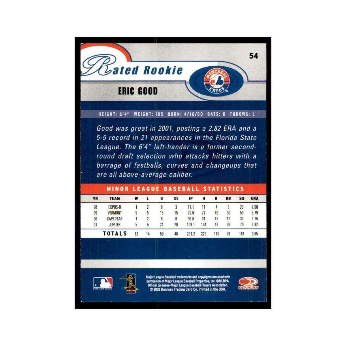 2003 Donruss Eric Good RC Montreal Expos #54