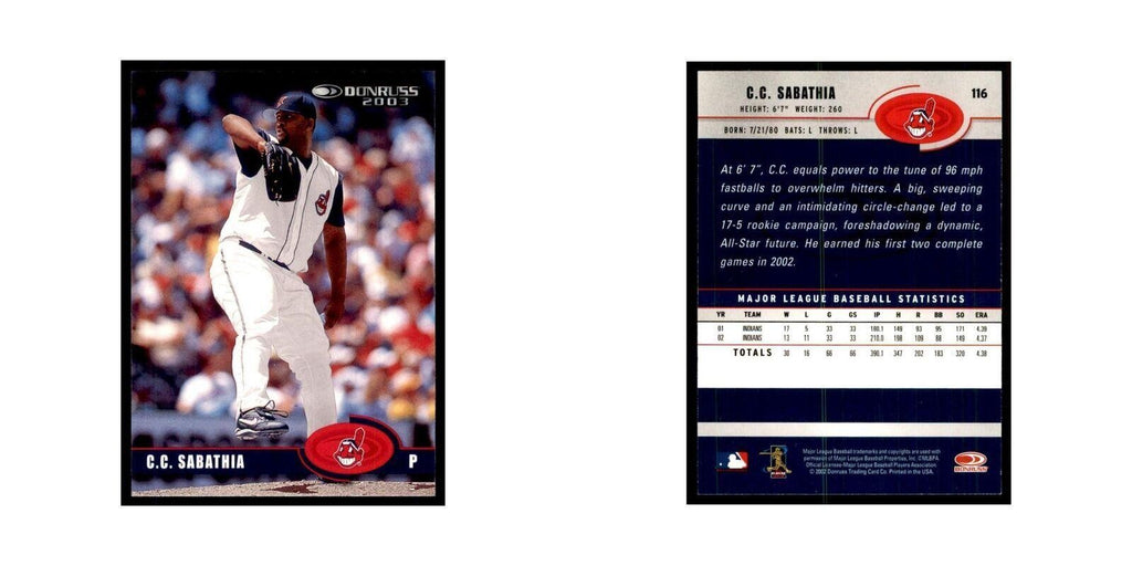 2003 Donruss C.C. Sabathia Indians #116