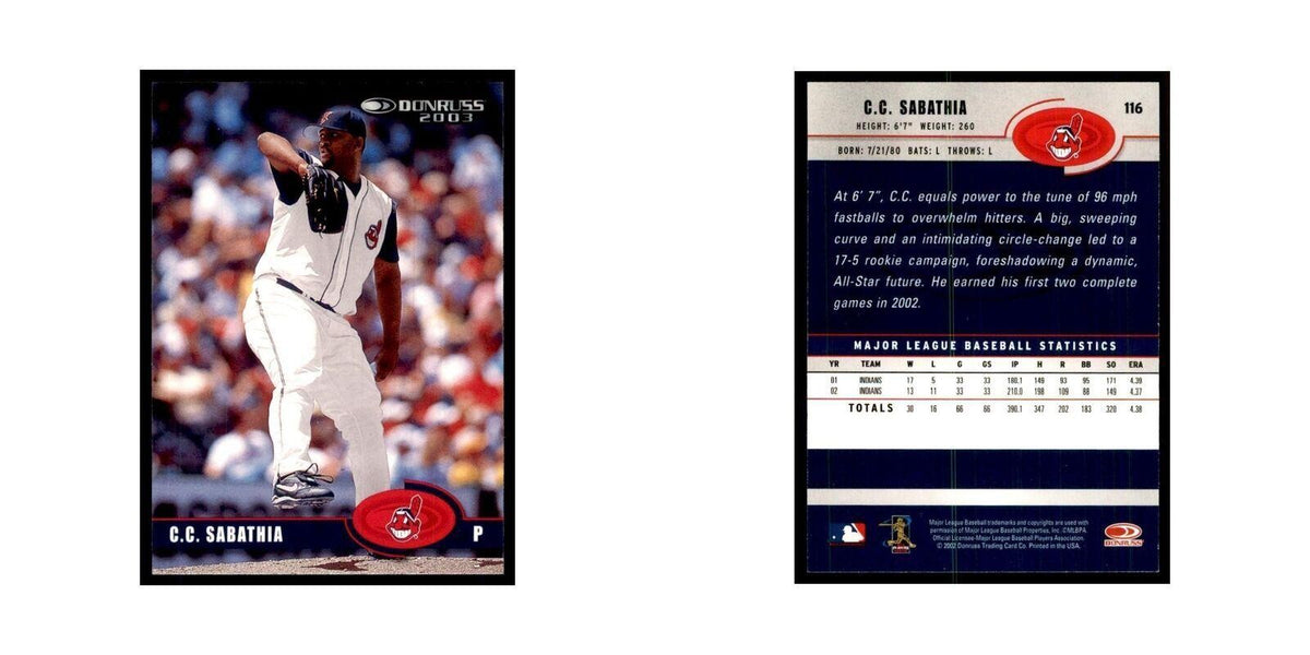 2003 Donruss C.C. Sabathia Indians #116