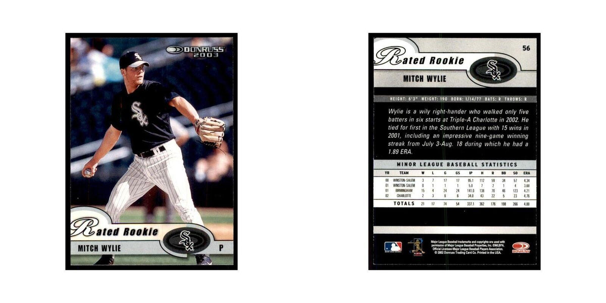 2003 Donruss Mitch Wylie RC White Sox #56
