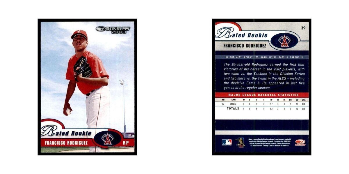 2003 Donruss Francisco Rodriguez RC Angels #39