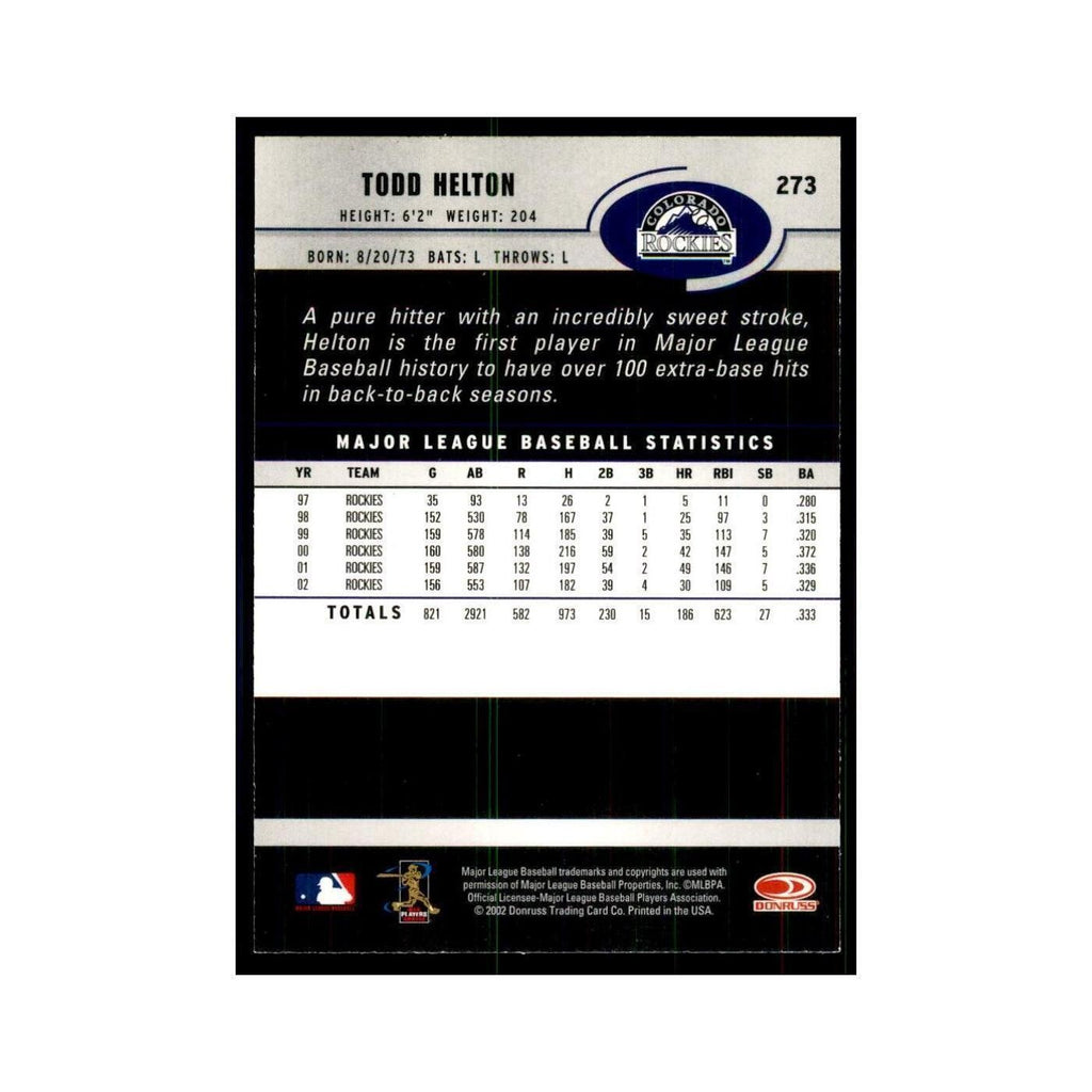 2003 Donruss Todd Helton Rockies #273