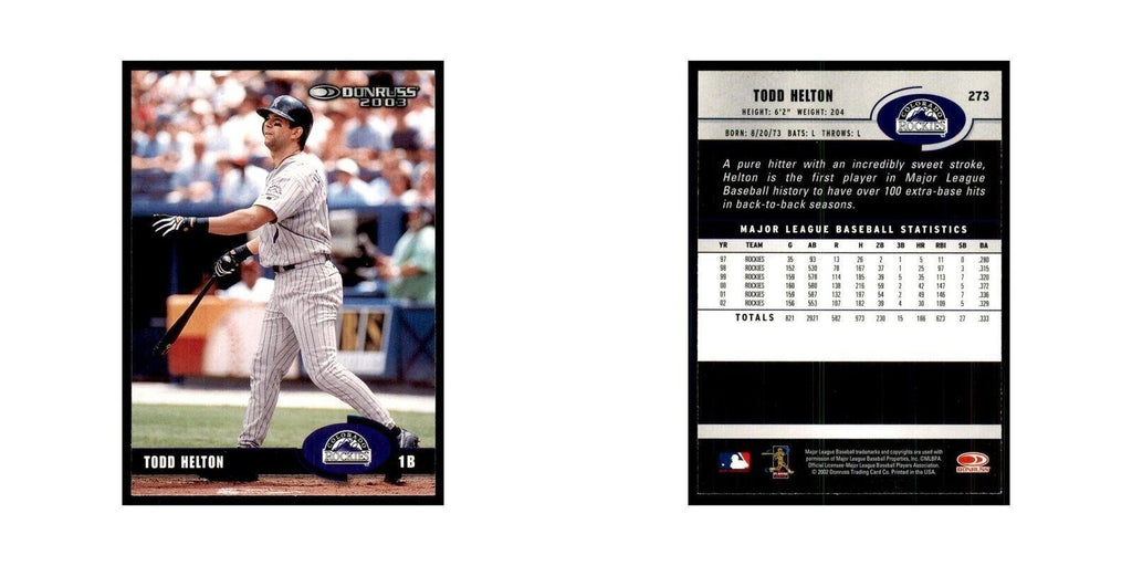 2003 Donruss Todd Helton Rockies #273