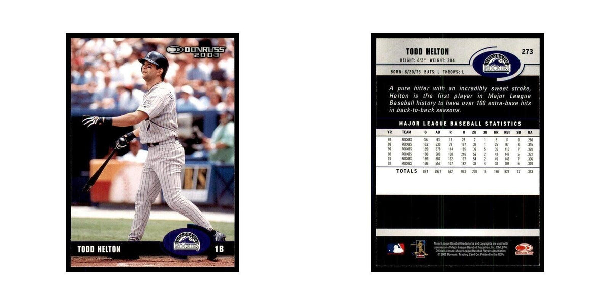 2003 Donruss Todd Helton Rockies #273