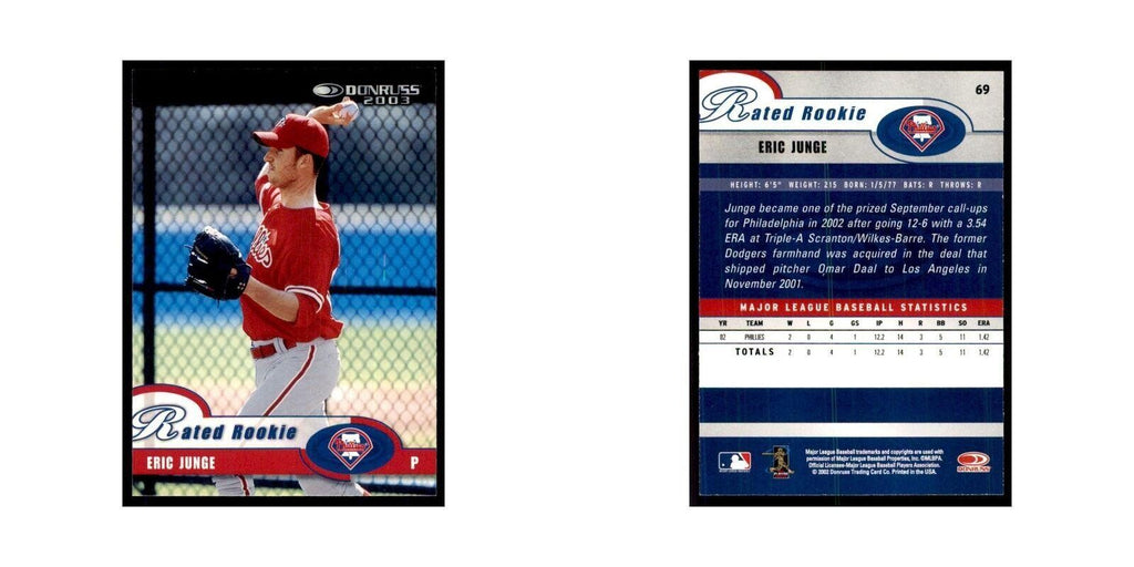 2003 Donruss Eric Junge RC Phillies #69
