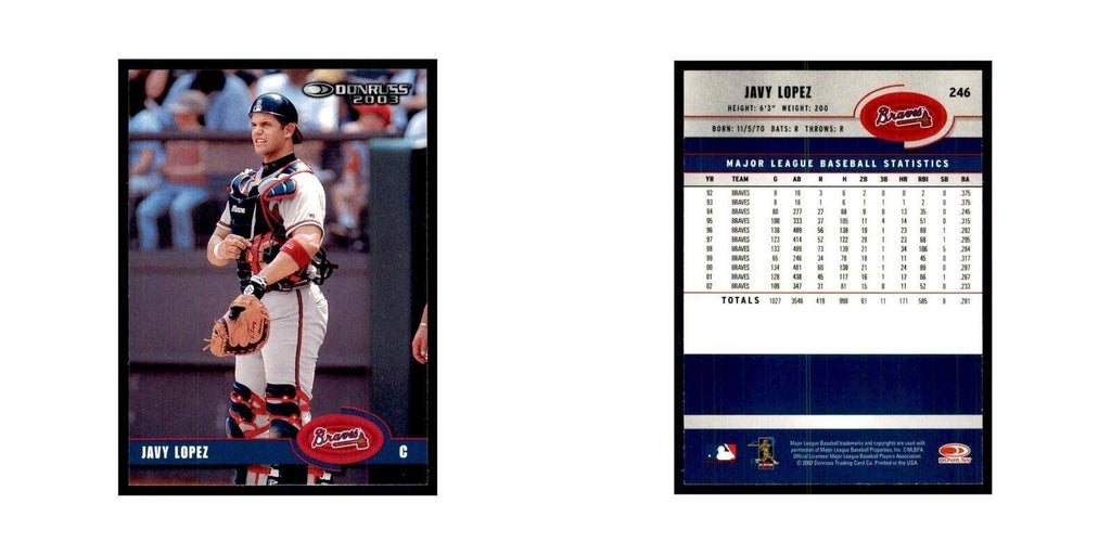 2003 Donruss Javy Lopez Braves #246
