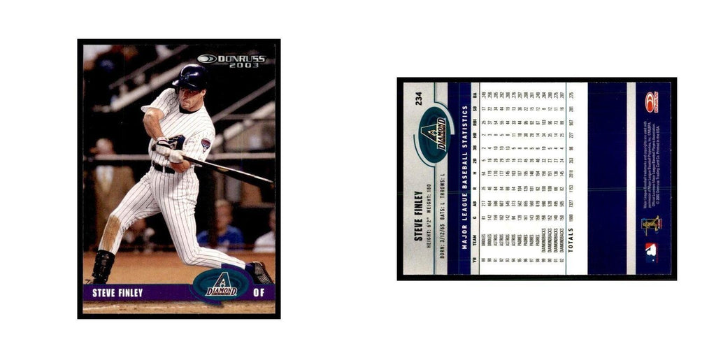2003 Donruss Steve Finley Baseball Cards #234