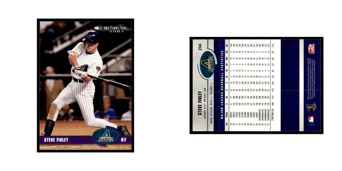 2003 Donruss Steve Finley Baseball Cards #234
