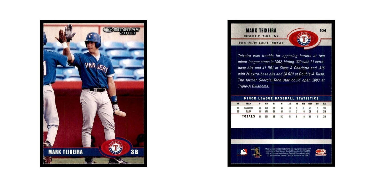 2003 Donruss Mark Teixeira Baseball Cards #104