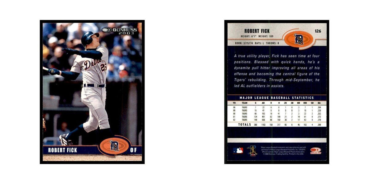 2003 Donruss Robert Fick Baseball Cards #126