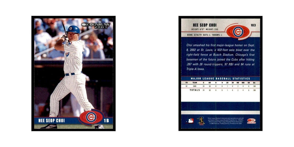 2003 Donruss Ben Sheets Baseball Cards #103