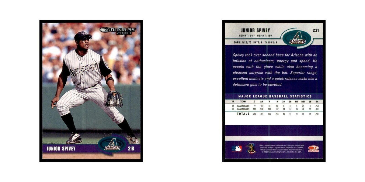 2003 Donruss Junior Spivey Baseball Cards #231