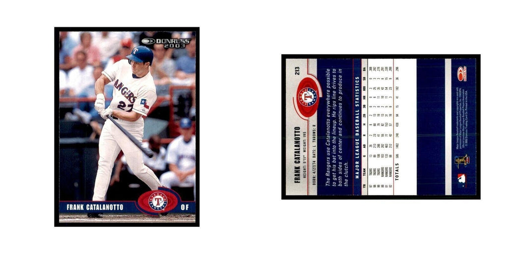 2003 Donruss Frank Catalanotto Baseball Cards #213
