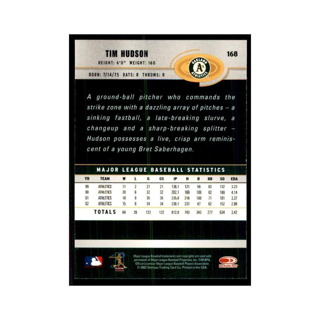 2003 Donruss Tim Hudson Baseball Cards #168