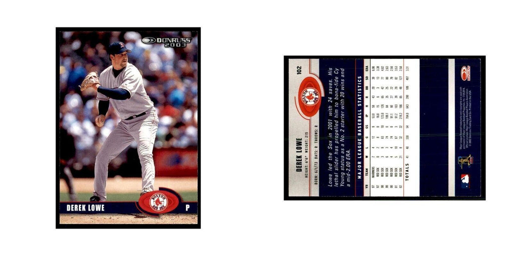 2003 Donruss Derek Lowe Baseball Cards #102