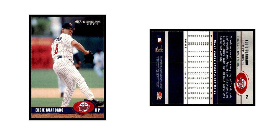2003 Donruss Eddie Guardado Baseball Cards #152