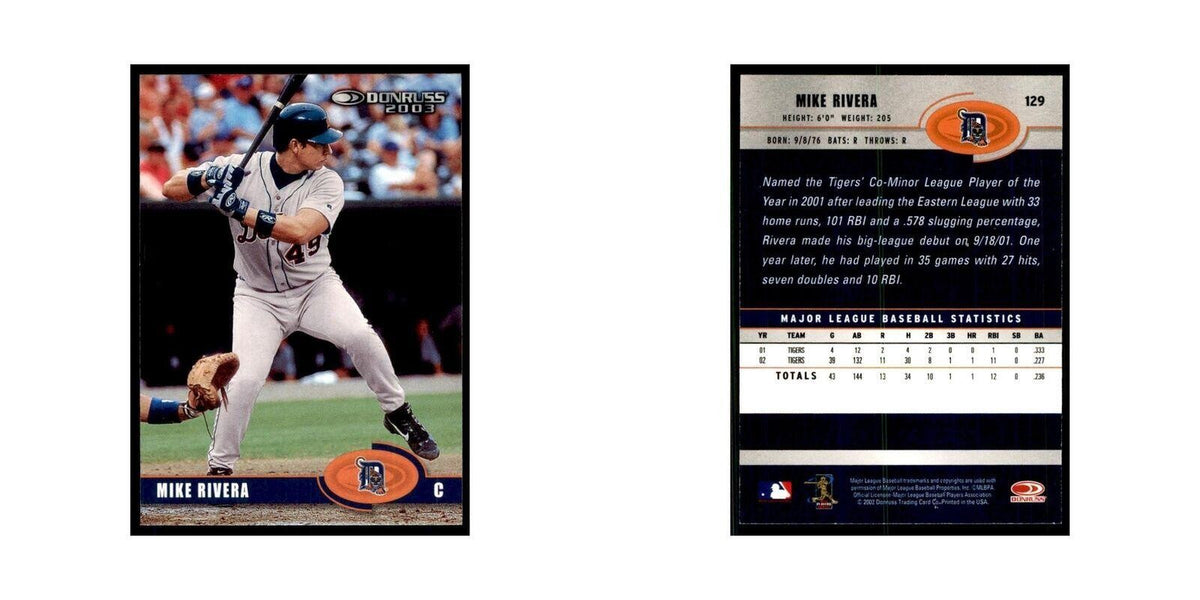 2003 Donruss Mike Rivera Baseball Cards #129
