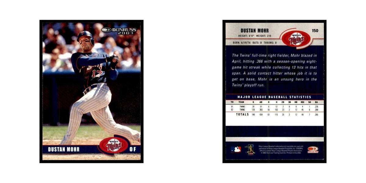 2003 Donruss Dustan Mohr Baseball Cards #150