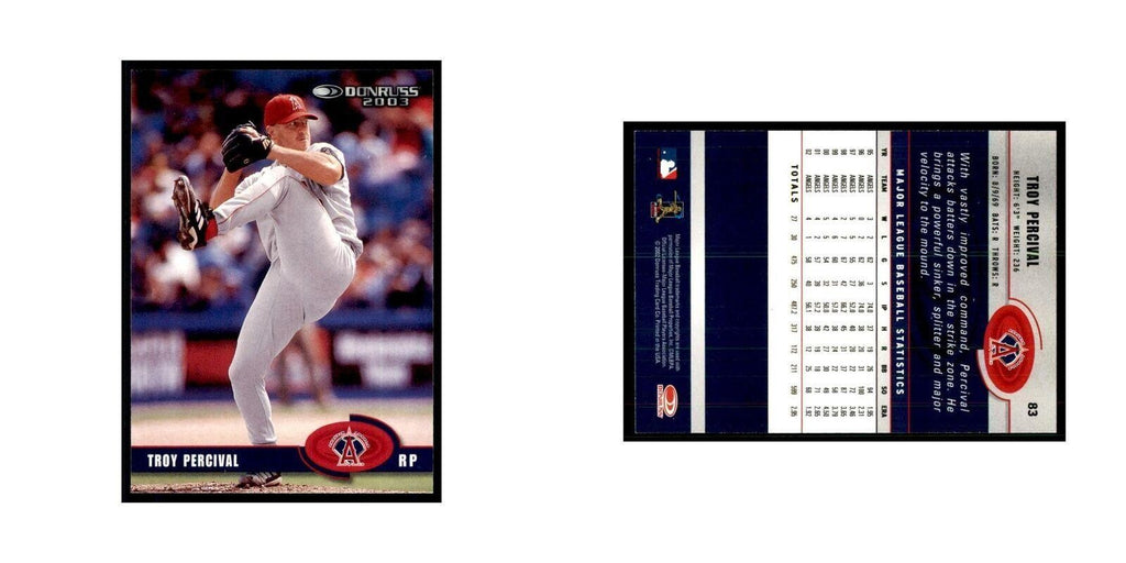 2003 Donruss Troy Percival Baseball Cards #83