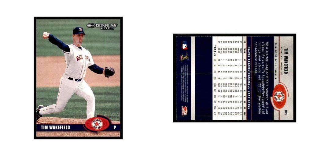 2003 Donruss Tim Wakefield Baseball Cards #105