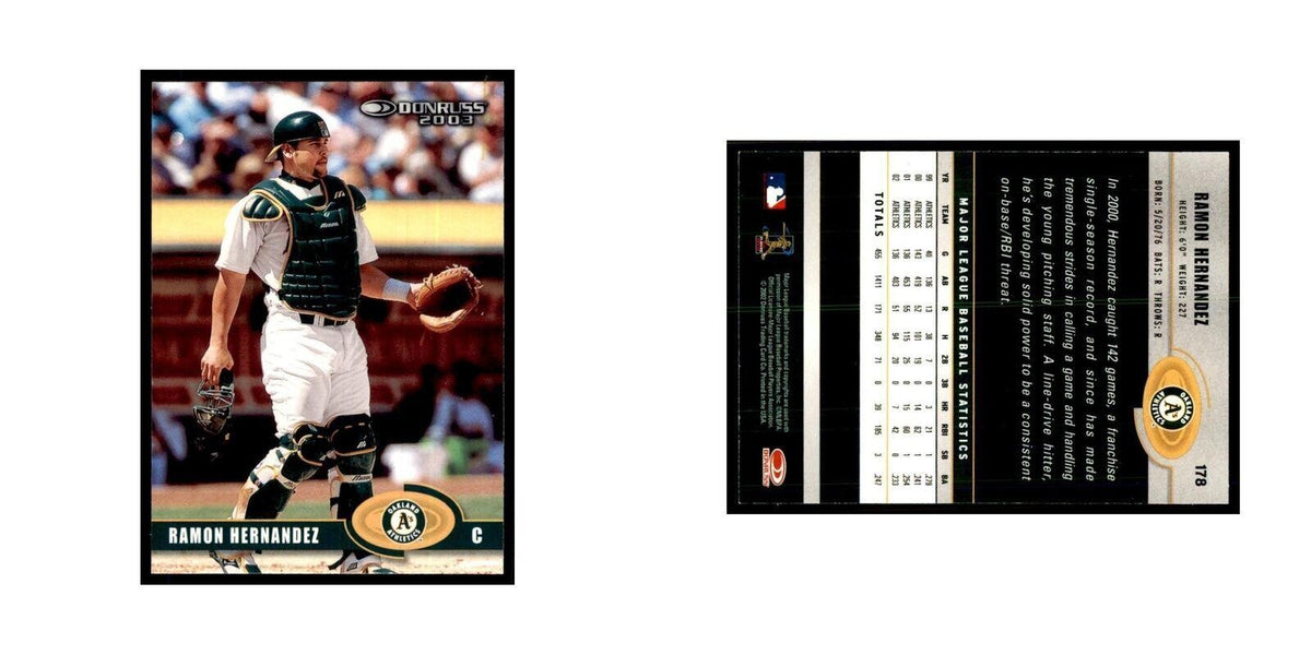 2003 Donruss Ramon Hernandez Baseball Cards #178
