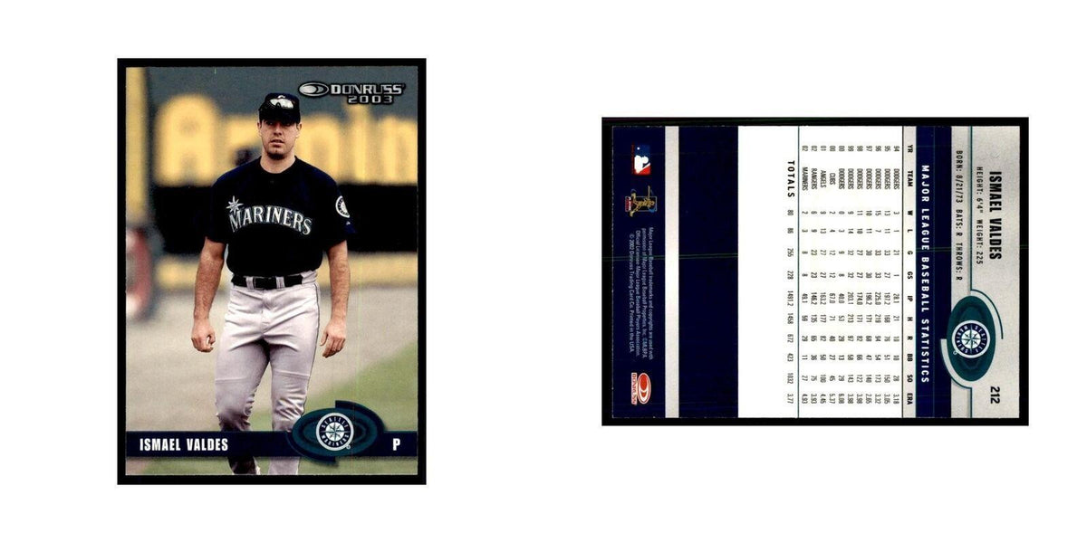2003 Donruss Ismael Valdes Baseball Cards #212