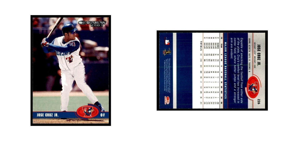 2003 Donruss Jose Cruz Baseball Cards #226