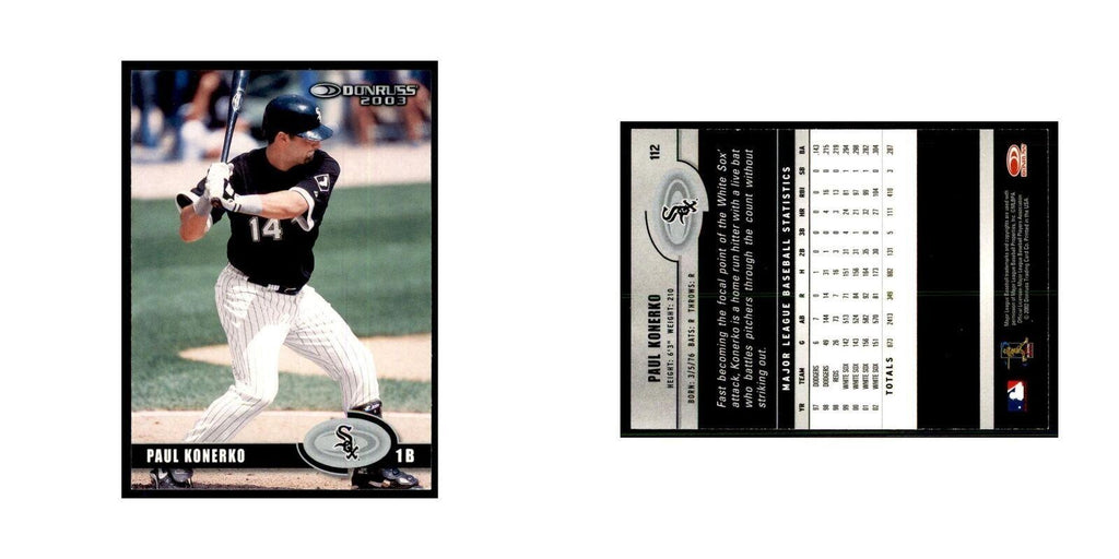 2003 Donruss Paul Konerko Baseball Cards #112