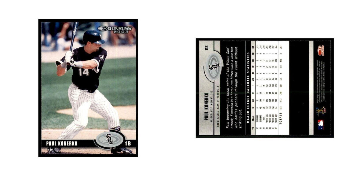 2003 Donruss Paul Konerko Baseball Cards #112