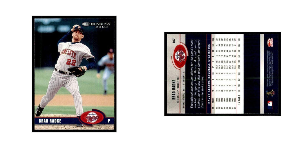 2003 Donruss Brad Radke Baseball Cards #147